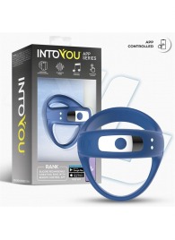 Синее интерактивное эрекционное виброкольцо Rank - Intoyou - в Коврове купить с доставкой