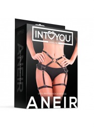 Черные стрепы на бёдра Aneir - Intoyou - купить с доставкой в Коврове