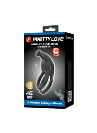 Черное перезаряжаемое виброкольцо Goodwin - Baile - в Коврове купить с доставкой