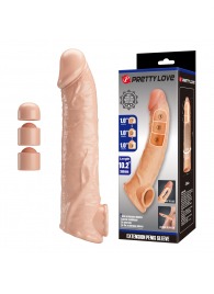 Телесный фаллоудлинитель с подхватом мошонки Silas - 26 см. - Baile - в Коврове купить с доставкой