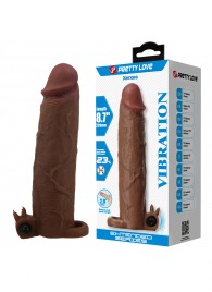 Коричневая насадка на пенис Xerxes - 22 см. - Baile - в Коврове купить с доставкой