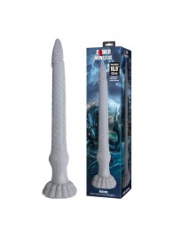Серый силиконовый фаллоимитатор Basilisk - 43 см. - Baile