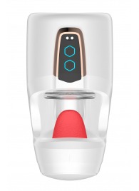 Белый мастурбатор с язычком и возвратно-поступательными движениями - Secwell - в Коврове купить с доставкой