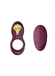 Фиолетовое эрекционное виброкольцо Bayek с пультом ДУ - Zalo - в Коврове купить с доставкой