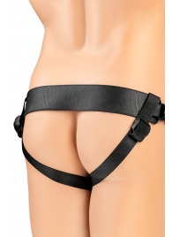 Телесный фаллопротез на черных ремнях Conall - 15 см. - ToyFa - купить с доставкой в Коврове