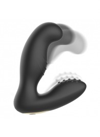 Черный вибромассажер простаты с ротацией и пультом ДУ - Ibiza - в Коврове купить с доставкой