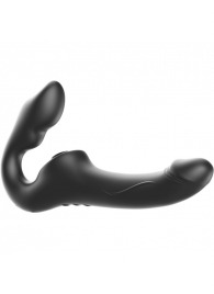 Черный безремневой страпон с 3 моторами - Ibiza - купить с доставкой в Коврове