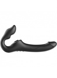 Черный безремневой страпон с 3 моторами - Ibiza - купить с доставкой в Коврове