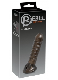 Насадка на пенис Rebel smoke с рёбрышками и отверстием под мошонку - Orion - в Коврове купить с доставкой