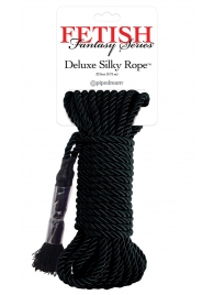 Черная веревка для фиксации Deluxe Silky Rope - 9,75 м. - Pipedream - купить с доставкой в Коврове