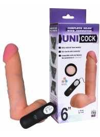 Фаллическая насадка Харнесс UNICOCK 6  с вибрацией - 18 см. - LOVETOY (А-Полимер) - купить с доставкой в Коврове