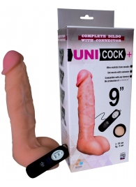 Фаллическая насадка Харнесс UNICOCK 9  с вибрацией - 24 см. - LOVETOY (А-Полимер) - купить с доставкой в Коврове
