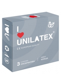 Презервативы с рёбрами Unilatex Ribbed - 3 шт. - Unilatex - купить с доставкой в Коврове