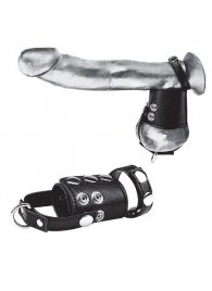 Кольцо на член и мошонку Cock Ring With 2  Ball Stretcher And Optional Weight Ring - BlueLine - в Коврове купить с доставкой