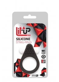 Чёрное эрекционное кольцо LIT-UP SILICONE STIMU RING 1 BLACK - Dream Toys - в Коврове купить с доставкой