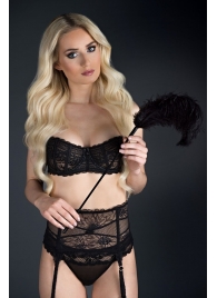 Стек с большим чёрным пером Large Feather Tickler - 65 см. - Blush Novelties - купить с доставкой в Коврове