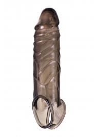 Дымчатая фаллическая насадка с подхватом и закрытой головкой - 16,2 см. - ToyFa - в Коврове купить с доставкой