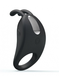 Чёрное эрекционное кольцо с вибрацией Rabbit Vibrator - Baile - в Коврове купить с доставкой