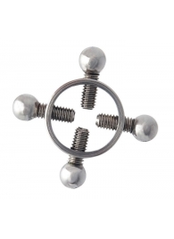 Серебристые зажимы для сосков на винтах - ToyFa - купить с доставкой в Коврове