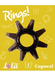 Чёрное эрекционное кольцо Rings Cogweel - Lola Games - в Коврове купить с доставкой