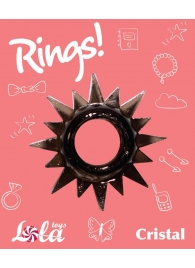 Чёрное эрекционное кольцо Rings Cristal - Lola Games - в Коврове купить с доставкой