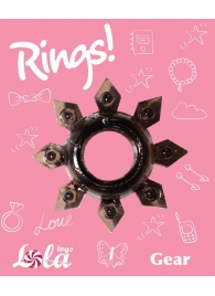 Чёрное эрекционное кольцо Rings Gear - Lola Games - в Коврове купить с доставкой