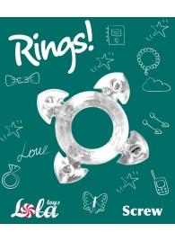 Прозрачное эрекционное кольцо Rings Screw - Lola Games - в Коврове купить с доставкой