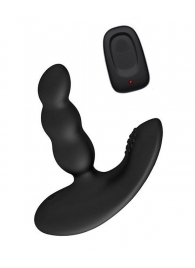 Черный силиконовый стимулятор простаты Levett Nitoc с пультом ДУ - Levett - в Коврове купить с доставкой