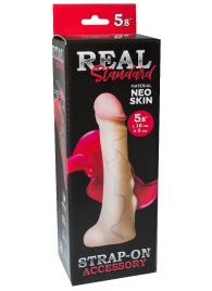 Реалистичная насадка с мошонкой REAL Standard - 18 см. - LOVETOY (А-Полимер) - купить с доставкой в Коврове