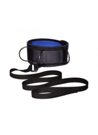 Чёрно-синий неопреновый ошейник с поводком - Sitabella - купить с доставкой в Коврове