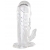 Прозрачная гелевая насадка с клиторальным отростком - 13 см. - Toyfa Basic - в Коврове купить с доставкой