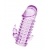 Закрытая фиолетовая насадка с 2 отростками - 13 см. - Toyfa Basic - в Коврове купить с доставкой