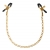 Чёрные с золотом зажимы на соски Gold Chain Nipple Clamps - Pipedream - купить с доставкой в Коврове