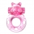Розовое эрекционное виброкольцо на пенис Pink Bear - Baile - в Коврове купить с доставкой