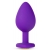 Фиолетовая анальная пробка Bling Plug Medium с золотистым стразом - 8,3 см. - Blush Novelties - купить с доставкой в Коврове