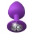 Фиолетовая анальная пробка со стразом Her Little Gem Large Plug - 9,5 см. - Pipedream - купить с доставкой в Коврове