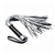 Серебристая плетка Struggle My Flogger с черной ручкой - 45 см. - Lovetoy - купить с доставкой в Коврове