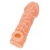 Телесная закрытая насадка с венками Cock Sleeve Size L - 17,6 см. - KOKOS - в Коврове купить с доставкой