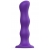 Фиолетовая насадка Strap-On-Me Dildo Geisha Balls size M - Strap-on-me - купить с доставкой в Коврове