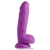 Фиолетовый фаллоимитатор на присоске 8.25  Dildo with Balls - 22,8 см. - XR Brands