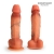 Телесный фаллоимитатор с внутренним стержнем - 18,5 см. - Erowoman-Eroman