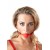 Силиконовый кляп-шар на чёрных ремешках Red Gag silicone - Orion - купить с доставкой в Коврове