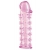 Гелевая розовая насадка на фаллос с шипами - 12 см. - Toyfa Basic - в Коврове купить с доставкой