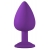 Большая фиолетовая анальная пробка Emotions Cutie Large с голубым кристаллом - 10 см. - Lola Games - купить с доставкой в Коврове