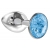 Малая серебристая анальная пробка Diamond Light blue Sparkle Small с голубым кристаллом - 7 см. - Lola Games - купить с доставкой в Коврове