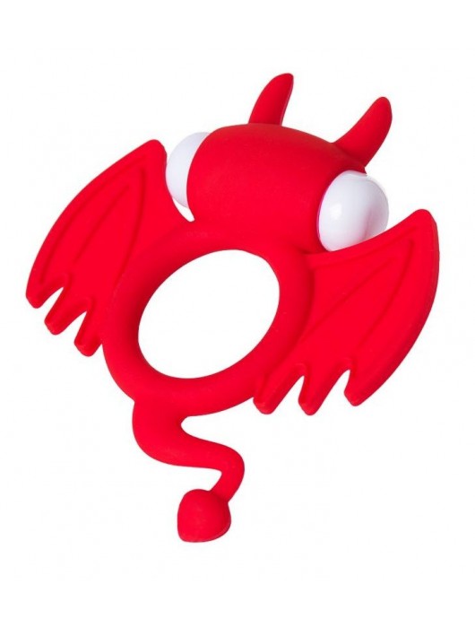 Красное эрекционное кольцо на пенис JOS COCKY DEVIL - JOS - в Коврове купить с доставкой