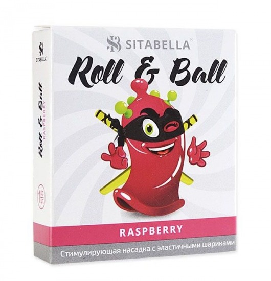 Стимулирующий презерватив-насадка Roll   Ball Raspberry - Sitabella - купить с доставкой в Коврове