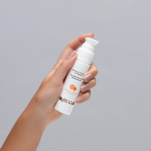 Универсальный массажный гель-смазка Allover Delicious Massage Gel с ароматом персика и аброкоса - 50 мл. - YESforLOV - купить с доставкой в Коврове