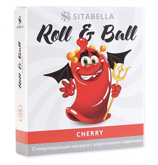 Стимулирующий презерватив-насадка Roll   Ball Cherry - Sitabella - купить с доставкой в Коврове