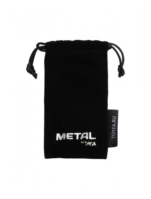 Серебристая коническая анальная пробка с красным кристаллом - 8 см. - ToyFa - купить с доставкой в Коврове